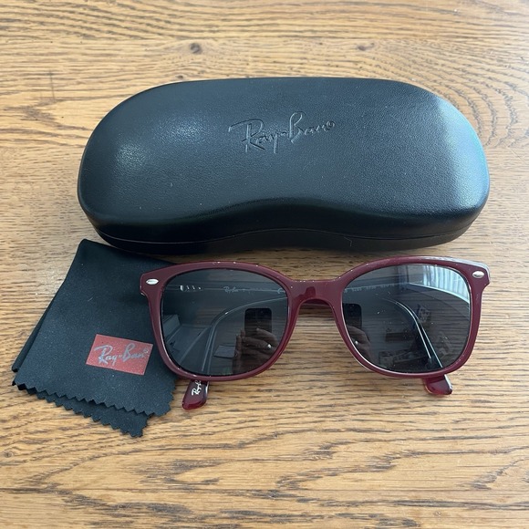 Ray-Ban Eyeglasses Frames RB 5285 5738 53 Maroon Burgundy Authentic with Case - Picture 1 of 16